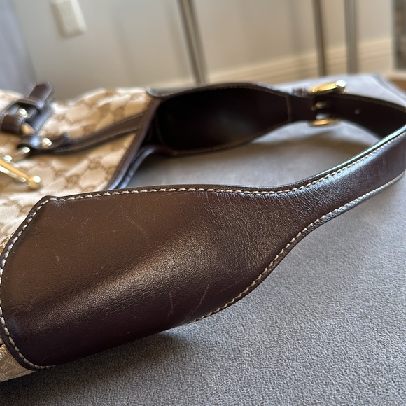 Authentic Gucci 85th Anniversary Signature Logo Canvas Leather Shoulder Bag - Picture 7 of 9